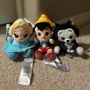Disney Parks Pinocchio Wishables Plush (lot of 3)